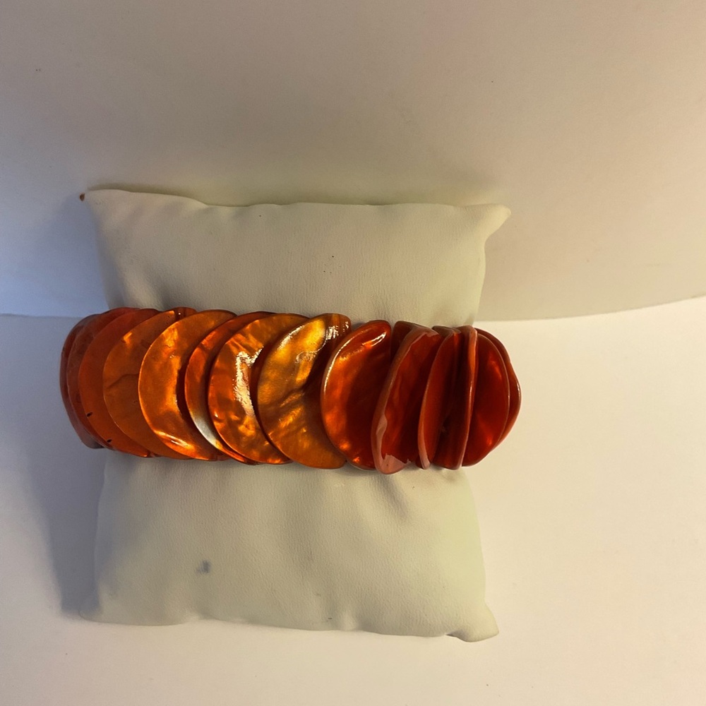 Orange Shell Bracelet